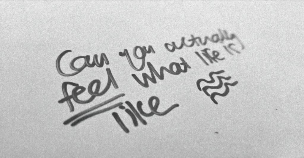 Profound words on a fridge