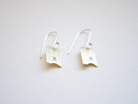 Silver and brass arc Stefni earrings