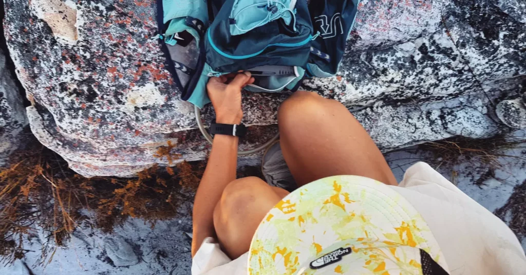 Gear adjustment on trail