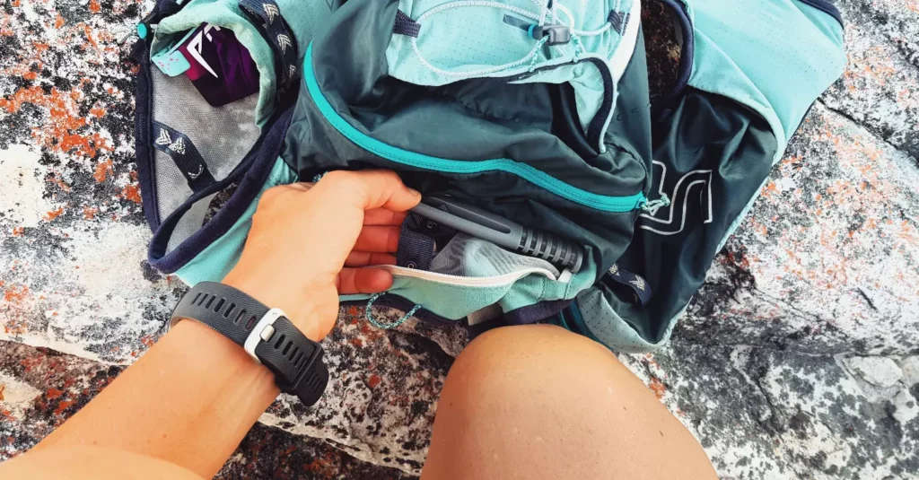 Gear adjusting while on trail