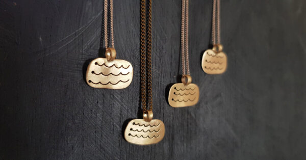 Brass handmade necklaces from Stefni Jewellery