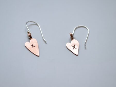 Copper heart x stefni earrings
